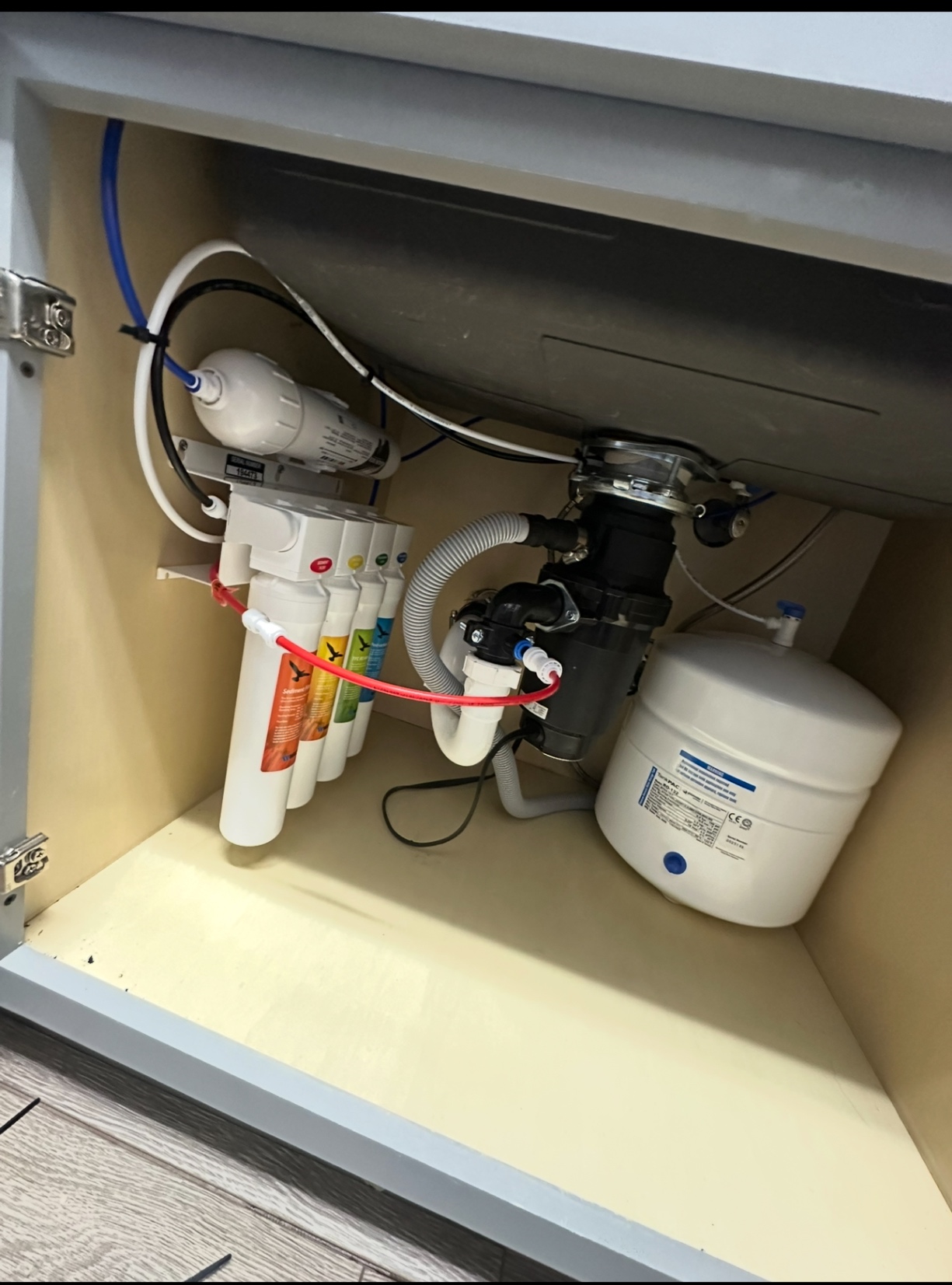 RO system with storage tank install
